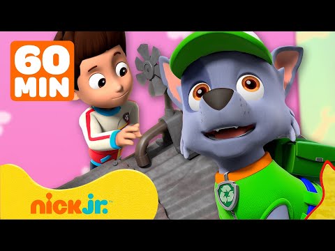Capa de Patrulha Canina | Melhores Missões de Consertos com Rocky e Ryder! | Compilação de 1 Hora | Nick Jr.