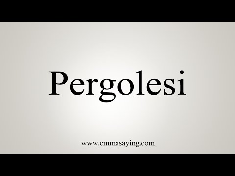 How To Say Pergolesi