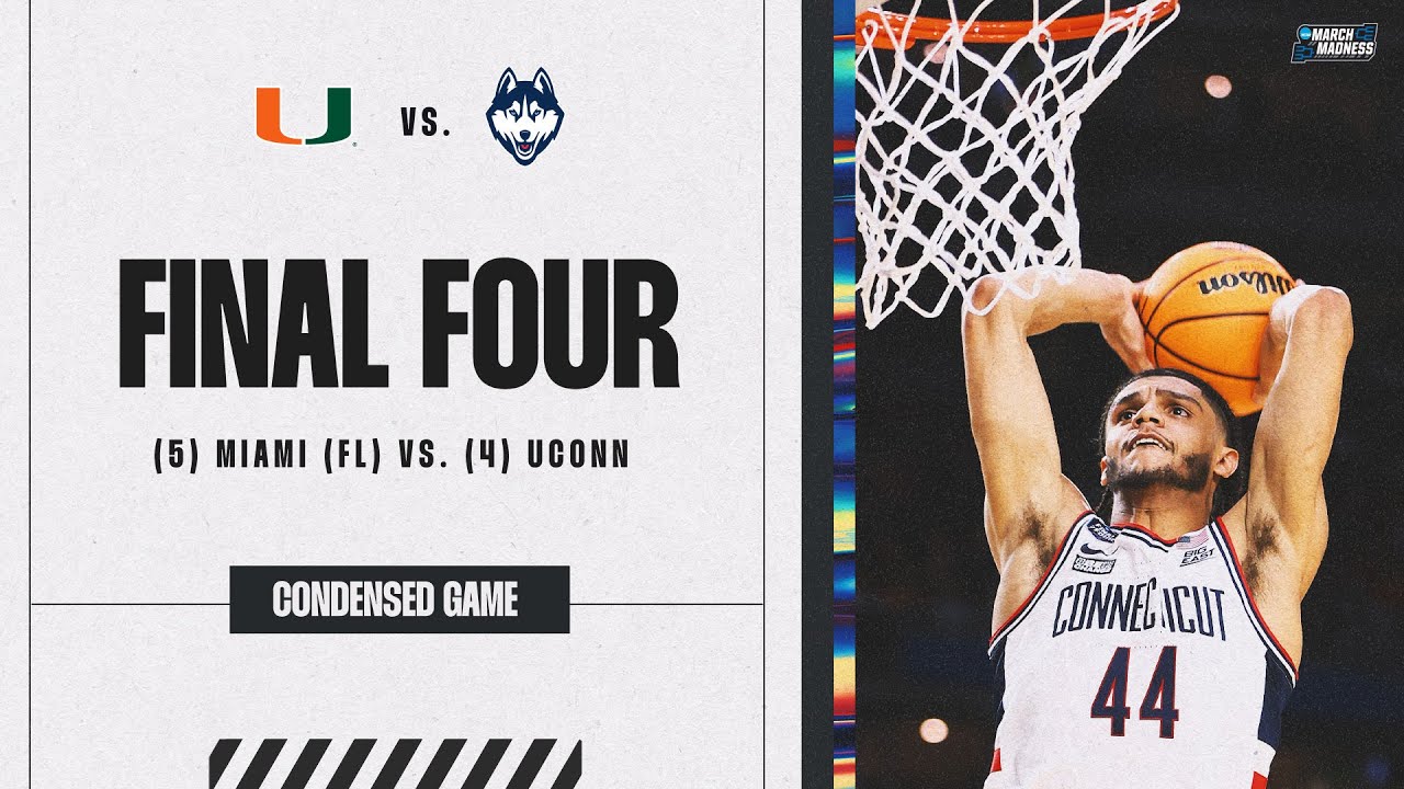 UConn vs. Miami (FL) - Final Four NCAA tournament extended highlights