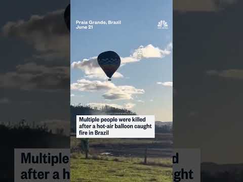 Multiple people killed after a hot-air balloon caught fire in Brazil