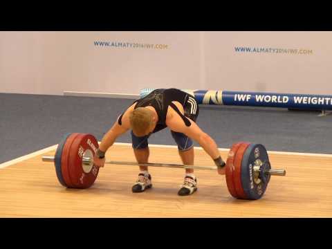 Almaty 2014 Men 85 kg Pavel Khadasevich snatch 169 kg