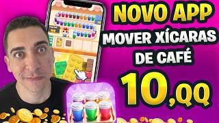 App Novo para Mover Xícaras de Café coloridas para as Caixas