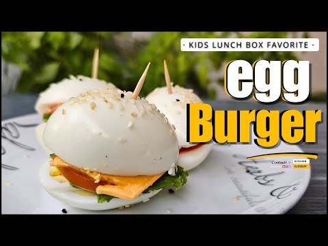 Egg Burger Recipe | Egg Burger Recipe at Home | Party Starter Recipe | Egg Appetizer Recipes