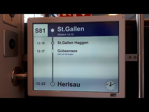 SBB Ansage Begrüssung S81 nach Herisau