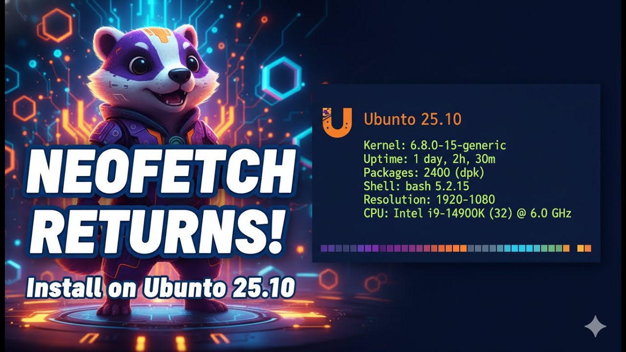 How to Install Neofetch on Ubuntu 25.10 Questing | No APT Package? Build From Source!