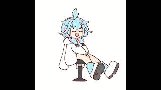 回転する女児【手描き/水宮枢】 #hololive #vtuber #hololiveanimation