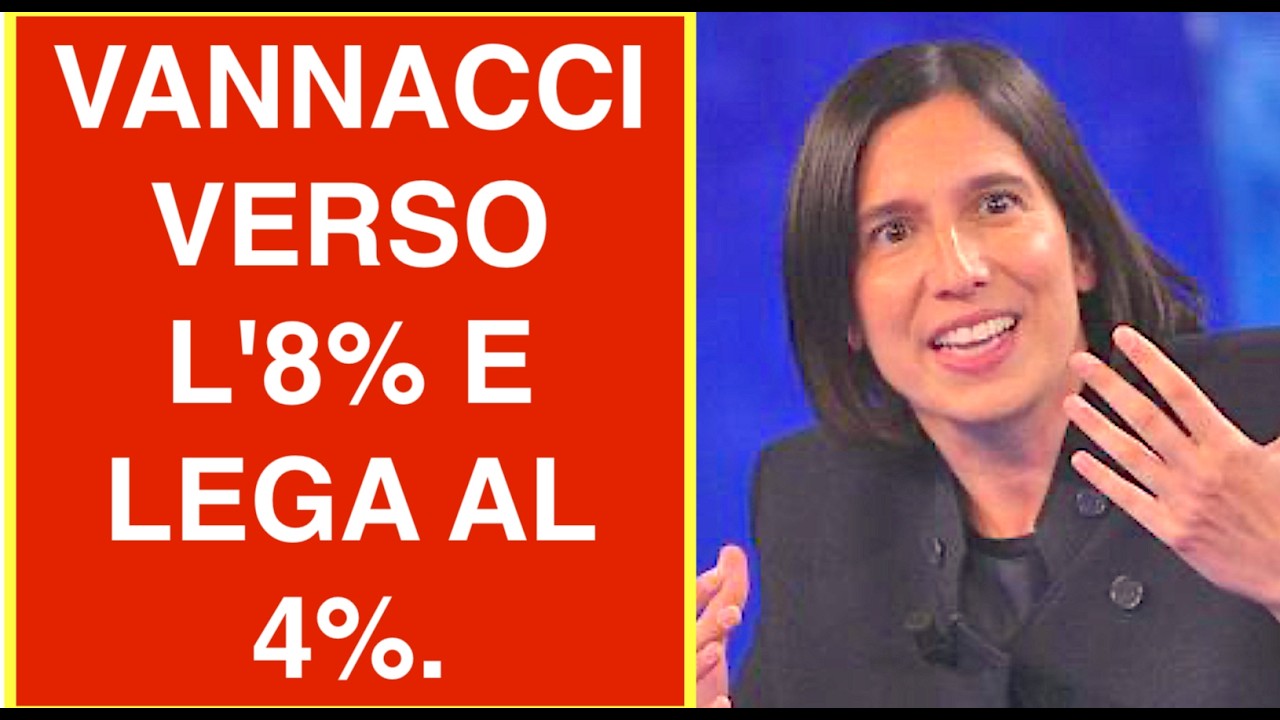 VANNACCI VERSO L'8% E LEGA AL 4%. SONDAGGIO POLITICO SKY TG24