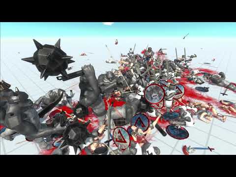 Teutonic Knights & Spartan Army vs Shatterilla Army - Animal Revolt Battle Simulator