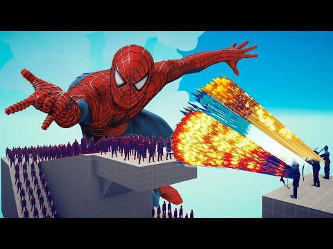 200X SPIDERMAN + 3X GIANT VS 3X EVERY GOD - Totally Accurate Battle Simulator TABS
