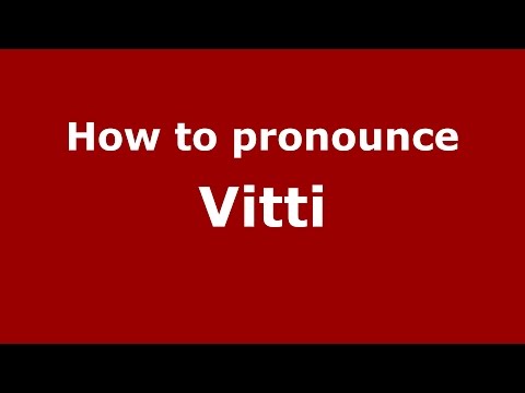 How to pronounce Vitti (Argentine Spanish/Argentina) - PronounceNames.com