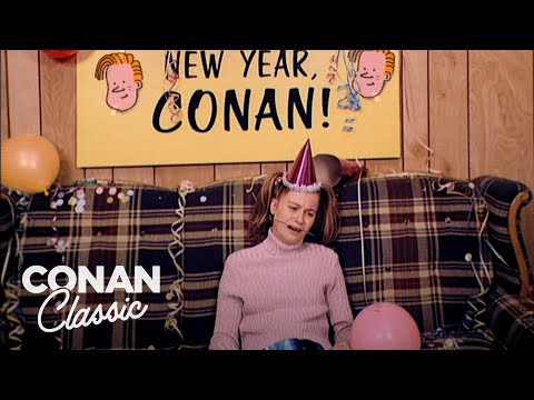 Andy's Little Sister Invited Conan To Her New Year's Party | Late Night with Conan O’Brien