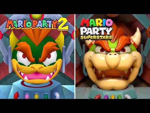 Mario Party Superstars vs. Mario Party 2 - All Minigames Comparison (N64 vs Switch)