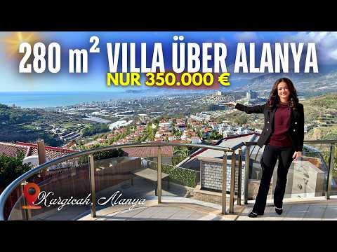 FOR THE PRICE OF AN APARTMENT: 280 M² VILLA WITH POOL & PANORAMIC VIEWS OF ALANYA | 6 ROOMS & OUT...