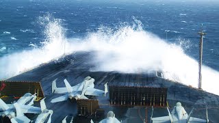 Why Don't MONSTER WAVES Flood Flight Decks of Aircraft Carriers?