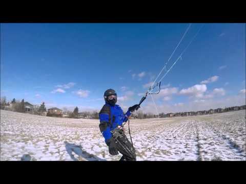 Snowkiting conditions on Toronto's Downsview field