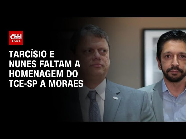 Tarcísio e Nunes faltam a homenagem do TCE-SP a Moraes | BASTIDORES CNN