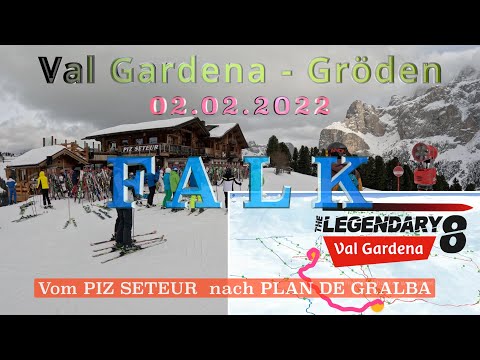 Gröden "Legendary 8": FALK - Abfahrt vom Piz Seteur nach Plan de Gralba in voller Länge (15.01.2023)