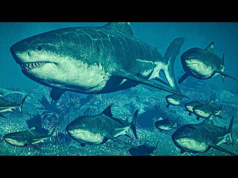 Megalodon Shark & Babies vs Deadliest Marine Reptiles | Epic Prehistoric Fight & Hunt | JWE 2