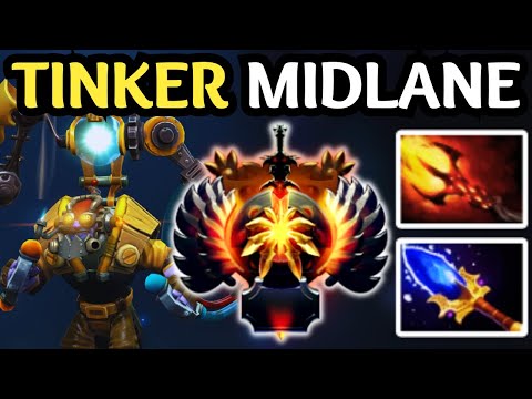 🔥 TINKER MIDLANE INSANE SPELL SPAM 0 DEATH ?! 🔥 DOTA 2