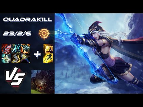 BOTTOM Ashe vs Kog'Maw [QUADRAKILL] - NA Challenger Patch 14.23