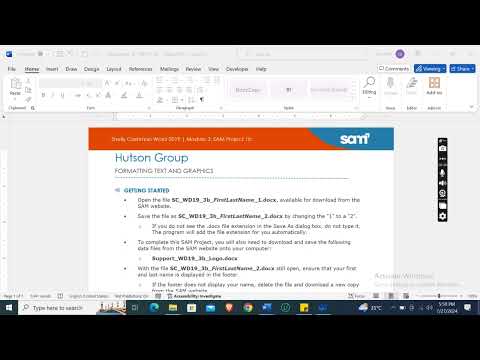 Shelly Cashman Word 2019 | Module 3: SAM Project 1b | Hutson Group #shellycashman