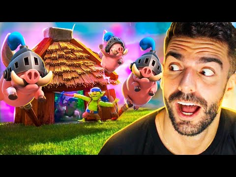 USEI O NOVO DECK DE PORCOS REAIS COM CABANA DE GOBLINS NO CLASH ROYALE!