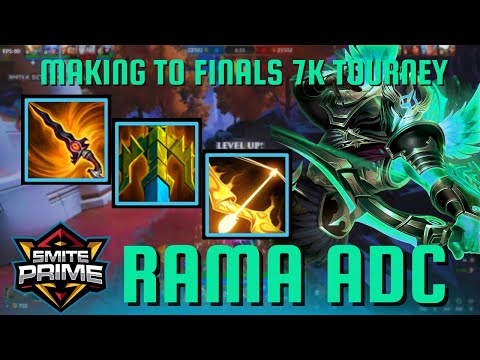 MAKING IT TO FINALS ON 7K $ TOURNEY - Rama Adc Smite 2 Tourney Gameplay