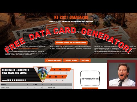 Warhammer 40K Kill Team Data Card Generator #gamesworkshop # killteam #datacard