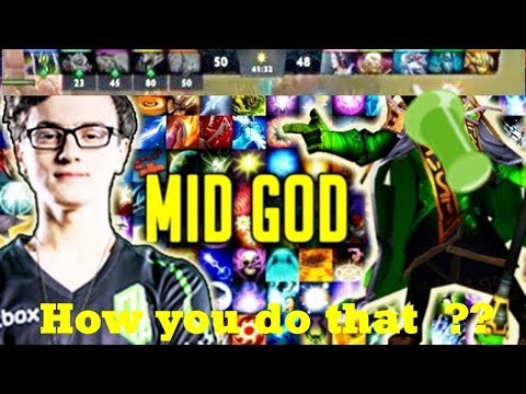 Miracle Rubick 1 vs 5 Epic Mega Creep defending