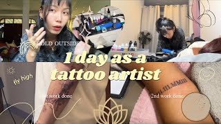 1 day as a tattoo artist หนึ่งวันของช่างสักของแตงกวา น้องแตงกวากับงานที่เธอรัก@กลมกล่อมtattoo studio