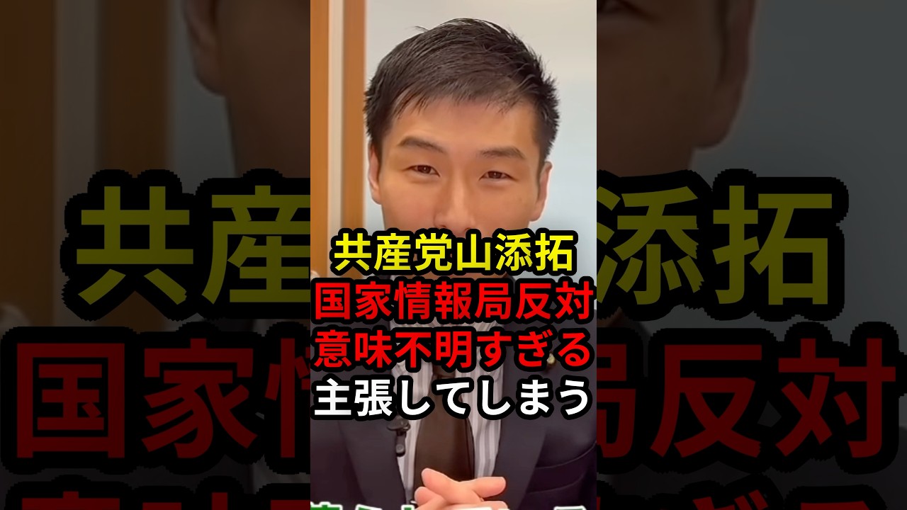 共産党山添拓国家情報局反対意味不明すぎる主張してしまう #政治 #ニュース #日本共産党 #高市政権 #国家情報局
