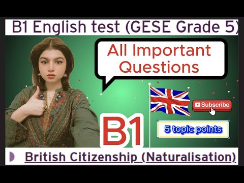 B1 English Test (GESE Grade 5) | SELT British Citizenship| Trinity College London ILR UK