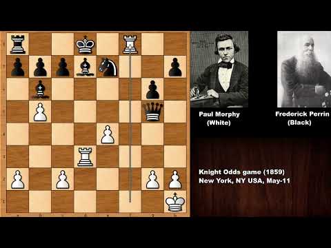 Elegant Chess: Paul Morphy vs Frederick Perrin - Knight Odds game (1859)