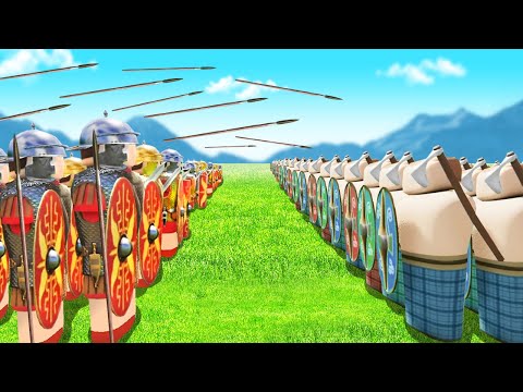 Leading A Roman Spear Attack vs Unstoppable Army Battle!
