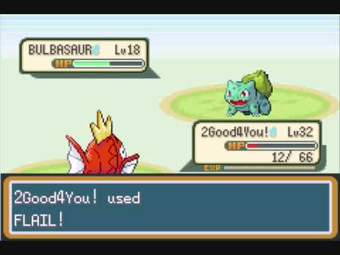 Magikarp solo run - Rival in cerulean