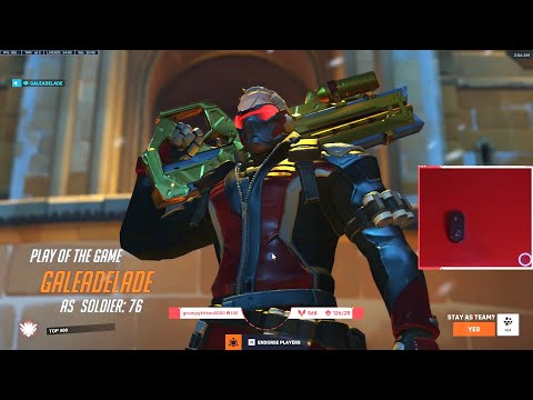 GALE INSANE SOLDIER 76 - POTG! [ OVERWATCH 2 SEASON 4 TOP 500 ]