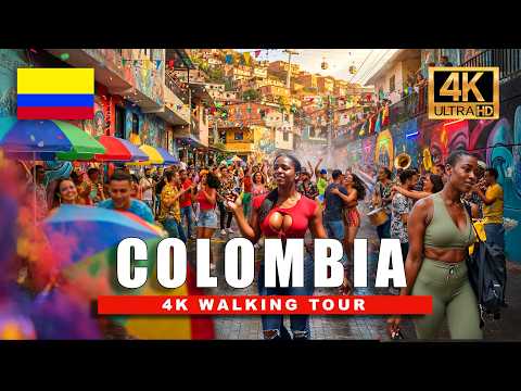 4K Medellín Colombia Walking Tour - Comuna 13 🇨🇴 🔥 