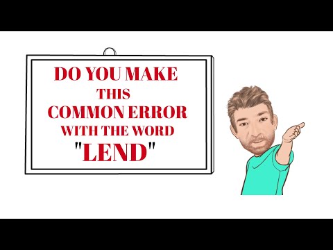 Do You This Common Error with the Word Lend? Common Errors (53) English Tutor Nick P