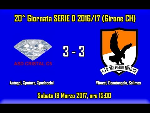 CRISTAL C5 3 - 3 SAN PIETRO TOLLO C5 (20^ Giornata SERIE D 2016/17)