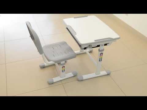 Растущий стол и стул Mealux EVO-06 Pink, розовая в Магадане - видео 2