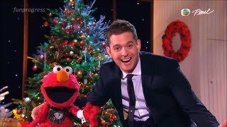 All I Want for Christmas Is My Two Front Teeth - Elmo &amp; Michael Bublé [lyrics](live 2012)
