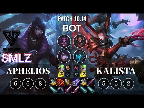 OMG Smlz Aphelios vs Kalista Bot - KR Patch 10.14