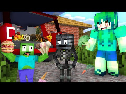 Monster School : Fat Baby Zombie Can’t Stop Eating! - Sad Story - Minecraft Animation
