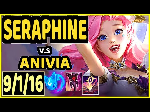 SERAPHINE vs ANIVIA - 9/1/16 KDA BOTTOM SUPPORT GAMEPLAY - BR Ranked MASTER