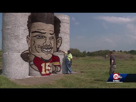 Patrick Mahomes hay bale painting in Kearney goes viral