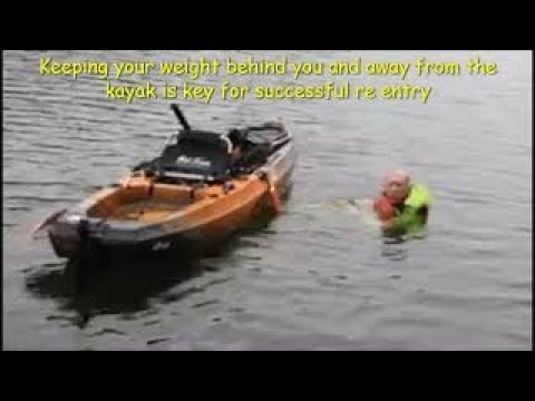 Using the Kayak Rescue Ladder to re enter your kayak.  An in water tutorial