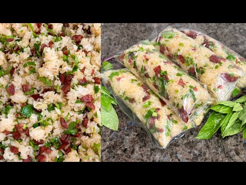 Steamed Sticky Rice with Chinese Sausage
