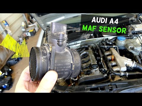 AUDI A4 B6 MAF SENSOR MASS AIR FLOW SENSOR REPLACEMENT REMOVAL