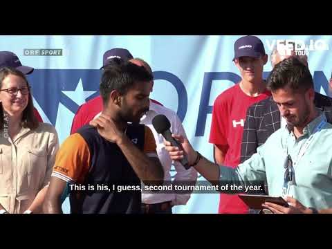 Sumit Nagal Presentation Ceremony - 2023 ATP 100 Tulln Challenger