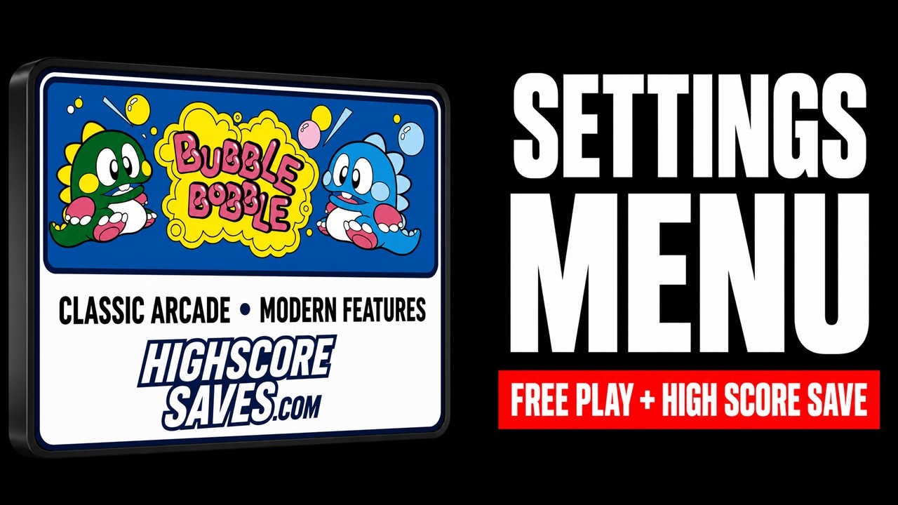 Bubble Bobble settings menu video guide